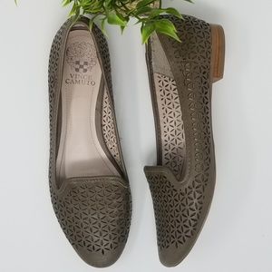 Vince Camuto Perforated Grey Flats Size 9